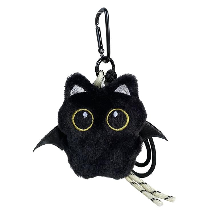 Chaveiro de Gato de Pelúcia Asa Fantasmagórica Estilo Fofo Adorável Pingente de Bolsa Material Macio Presente Para Decoração de Halloween Natal
