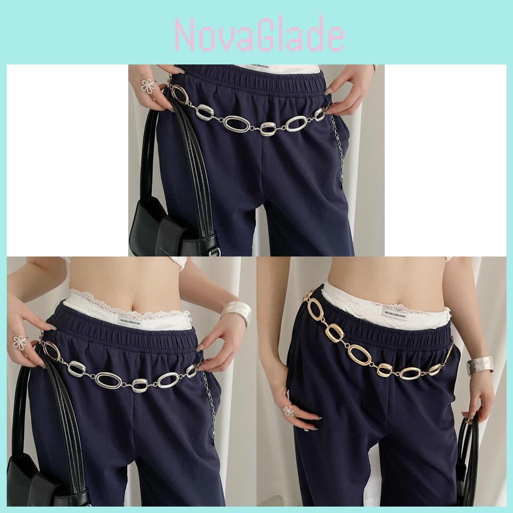 Metal Circle Waist Chain For Women Summer Jewelry With Hook Closure For Casual Wear