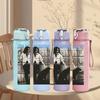 1PC Vintage Black White Band Poster Print 750ml Portable Sports Water Bottle Leakproof Gym Outdoor Travel Drink Cup