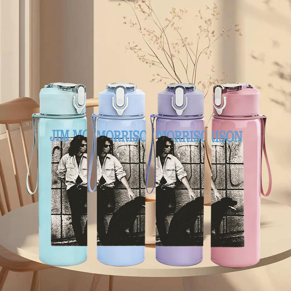 1PC Vintage Black White Band Poster Print 750ml Portable Sports Water Bottle Leakproof Gym Outdoor Travel Drink Cup