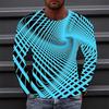 Herrenbekleidung T-Shirt T-Shirt Optische Täuschung 3D-Grafik Bedrucktes T-Shirt Outdoor Street Langarm Bekleidung Sport Designer Casual