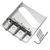 Musiclily Basic 10.8mm Pitch Vintage Style Telecaster Bridge Assembly with 3-Way Saddles for TL Electric Guitars, Chrome