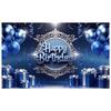 Birthday Event Banner Shiny Ribbons Celebration Display Birthday Party Backdrop Blue Theme Banner For Formal Birthday Event
