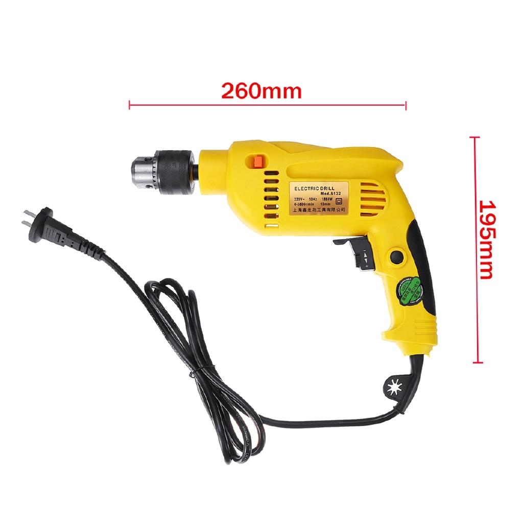13MM Brushless Motor Electric Handheld Impact Drill Hammer Drill Impact Drill Multi-function Torque Driver Tool 1880W
