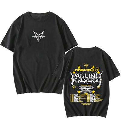 Falling In Reverse The Popular Mons Tour T-Shirts for Women/Men New Design Tee-shirt Funko Pop Round Neck Cotton Clothes Trends