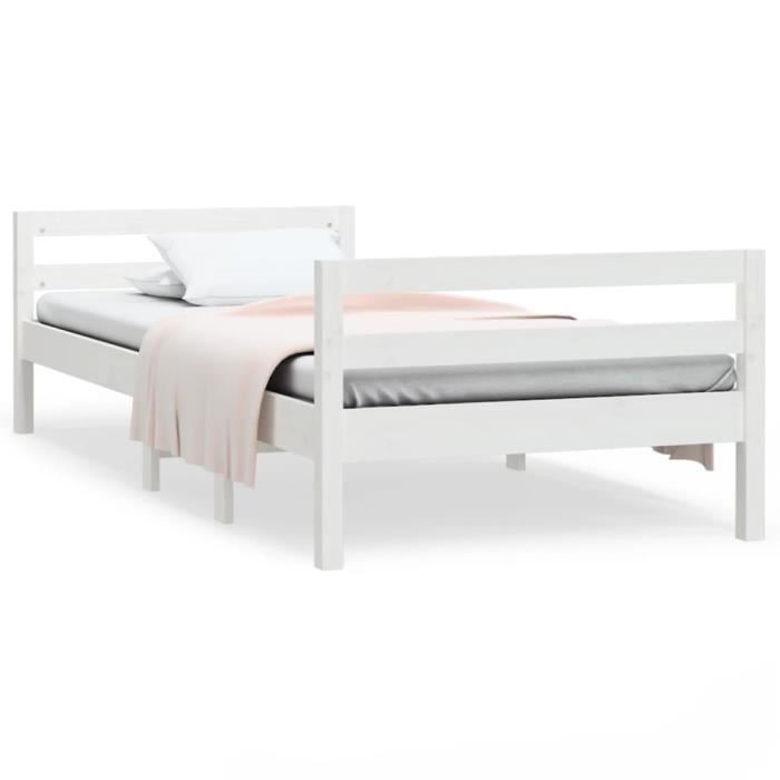 VidaXL Bed Frames White 80x200 Cm Solid Pine Wood 821630