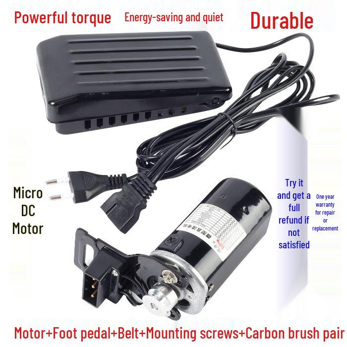 Altmodisches Nähmaschinen-Fußpedal & Motor Overlock-Set - Flying Man Zubehör mit Kupferdraht