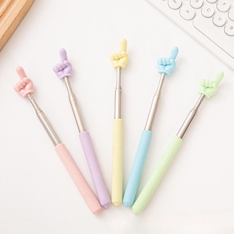 1/5pcs Learning to Read Reading Stick Macaron Color Retractable Finger Stick Teaching Retractable Small Finger Stick зелёный