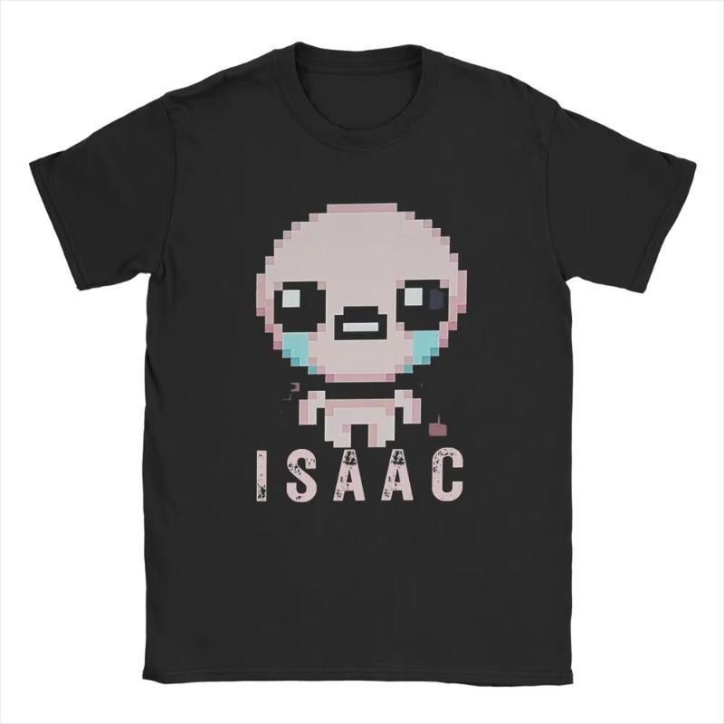 Awesome The Binding of Isaac Video Game TShirt Men O Neck Pure T Shirts Cartoon 90s Short Sleeve Tees Plus Size Tops