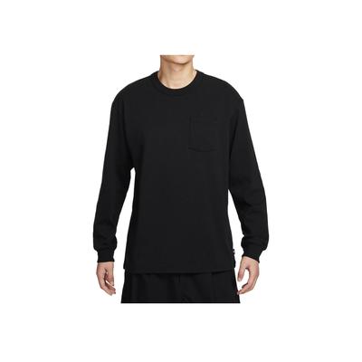 Sportbekleidung Premium Essentials Mode Bequem Weich Hautfreundlich Langarm Tasche T-Shirt Herren Oberteile Schwarz DR7930-011