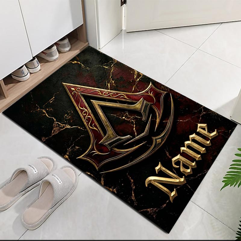 Custom Name Assassin'S Printed Carpet Rug For Office Chair Living Room Bedroom Kitchen Room Decor Gifts