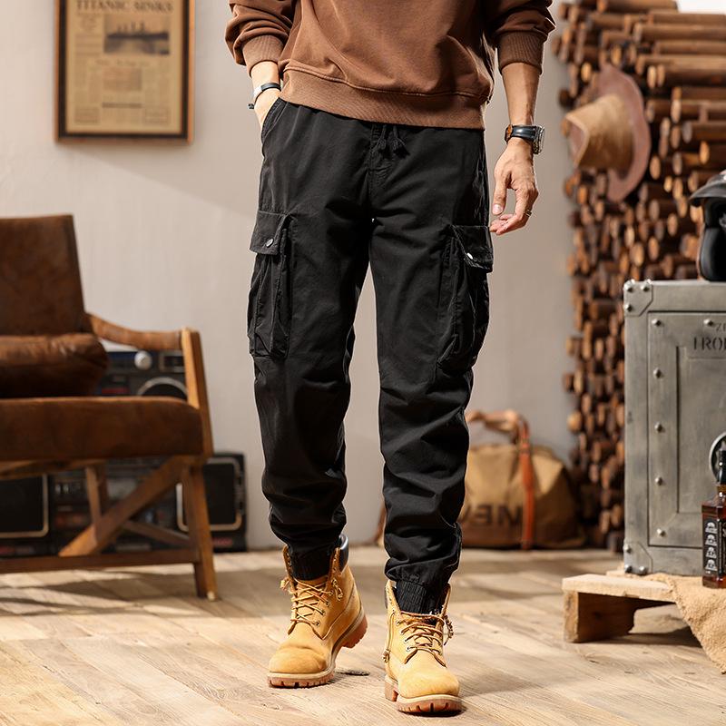 Retro Casual Loose Cuff Pants - Men’s Fashionable, All-Match Overalls