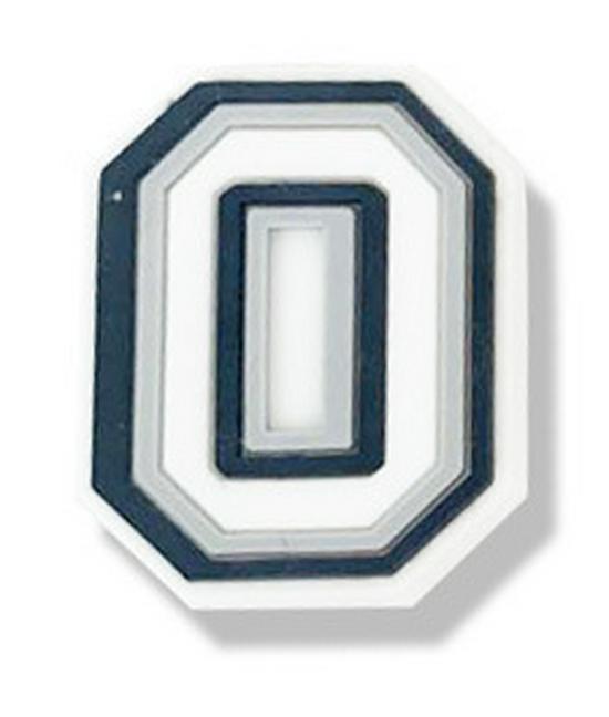 Black & White Letter Series PVC Clog Shoe Charms - Soft Rubber Shoe Flowers & Accessories