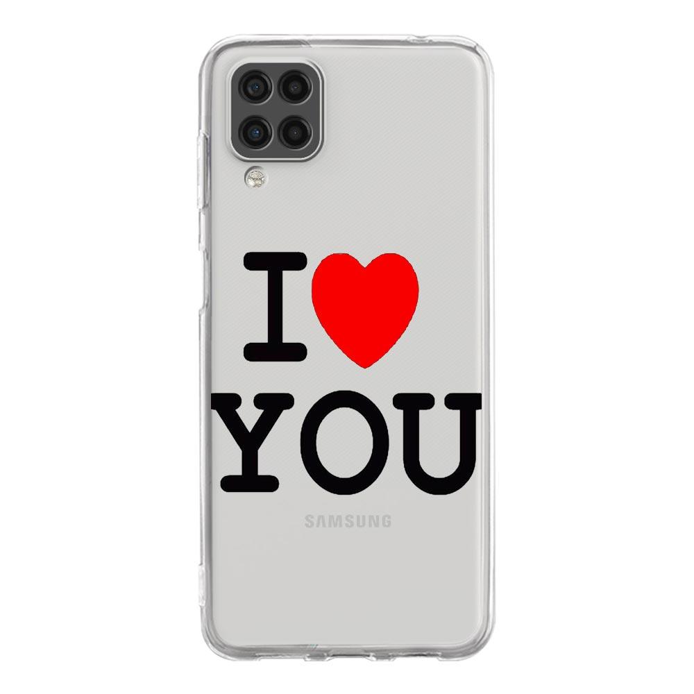 Phone Case For Samsung A13 A33 A35 A55 A73 A53 A23 A51 A71 A21S A12 A31 A41 A05s A03S A15 A25 A32 5G Cover I Love you Pink Heart