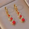 BlingBay Women's Dangle Earrings Long Red Classic Tassel Dangle Earrings Girls Party Birthday Jewelry Gift