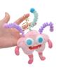 Plush Funny Chenille Sticks Keychain DIY Hair Style Big Mouth Plush Pendant  Earphone Case
