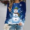 Christmas Snowman 3D Print Sweatshirts Women Autumn Raglan Long Sleeves Hoodie Street Y2k Pullover Harajuku Tops Female Clothing
