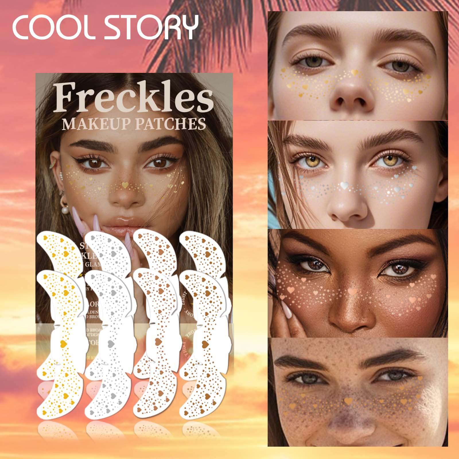 

8 шт./кор. наклейка-татуировка в виде поддельных веснушек для лица, пластырь для макияжа с веснушками, водостойкие долговечные одноразовые наклейки-татуировки с натуральными веснушками
