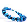 Dragonfly Ball Blue 10mm Round Ball Bracelet Inner Circumference Midnight Blue Firefly Glass Natural Stone Power Stone Prayer Bead Prayer Bead Gift