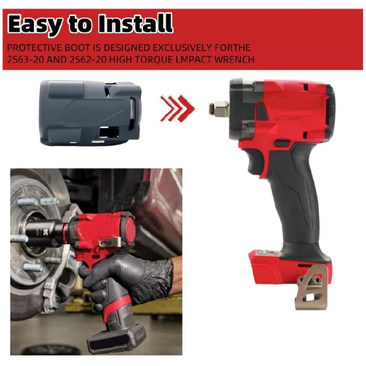 Nonslip Silicone Protective Sleeve 49-16-2563 For 3/8 And 1/2Inch Wrench Tool Heat Dissipation Cover