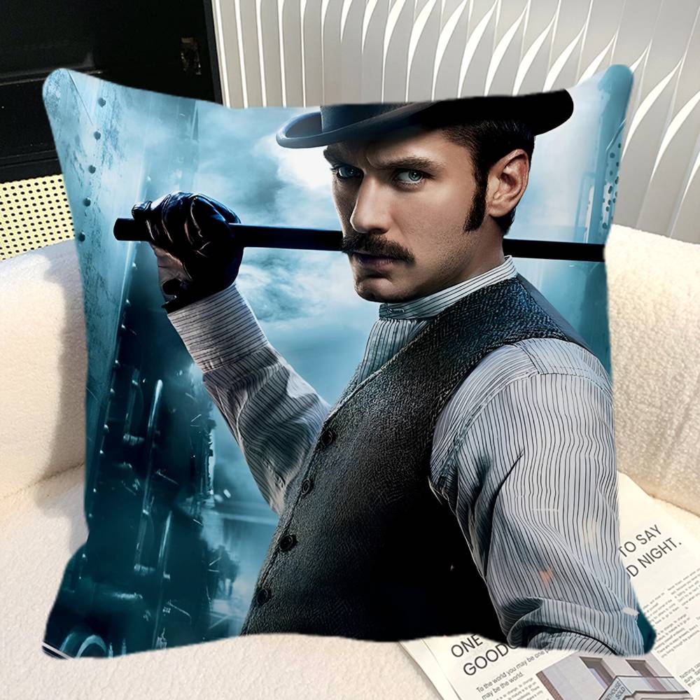 SSherlock HHolmes Pillow Case Square Pillow Bedroom Sofa Leisure Comfort Cushion Car Home Decoration