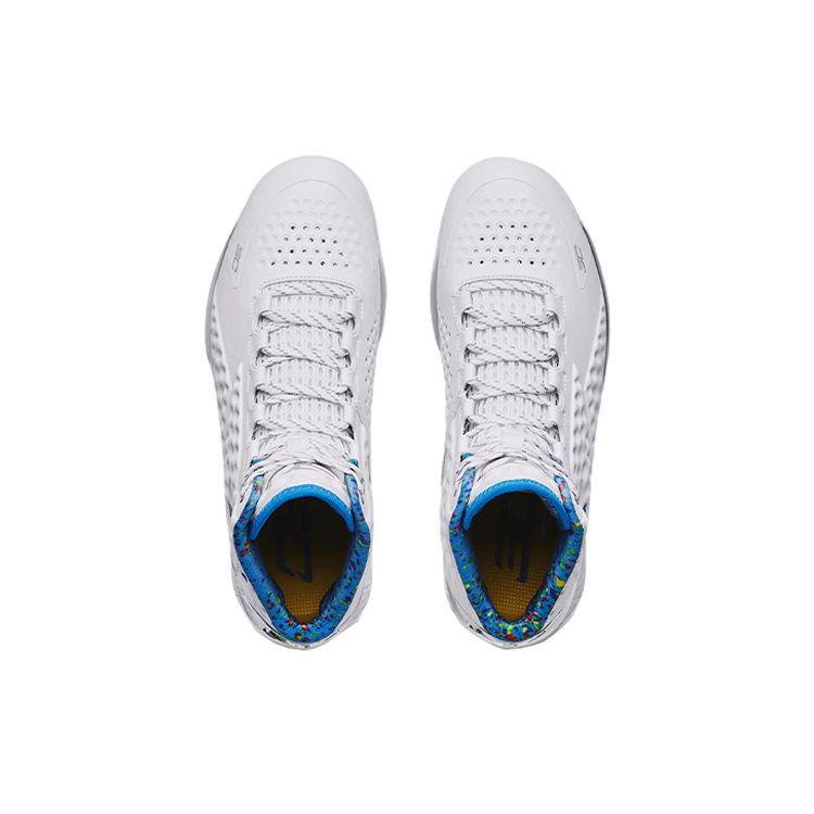 Under Armour Curry 1 Splash Party 2022 Men Sneakers White Metallic-Silver 3026050-100