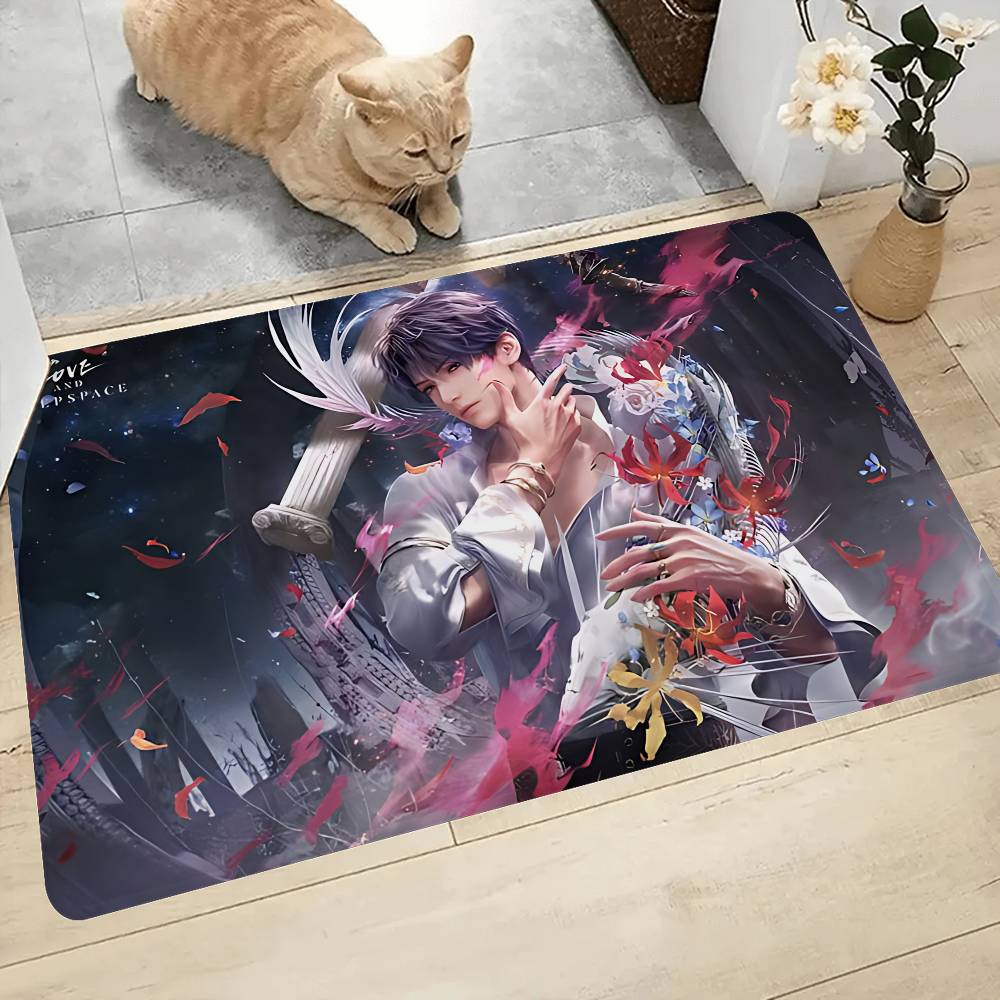 Game LOVE AND D-DEEPSPACE Room Mats Anti-slip Absorb Water Long Strip Cushion Bedroon Mat Welcome Doormat