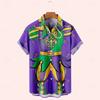 3D Print St Patrick Green Hawaiian Shirts For Men Casual Short Sleeve Button Up Surfing Shirt Tops Men's Beach Shirts Clothing