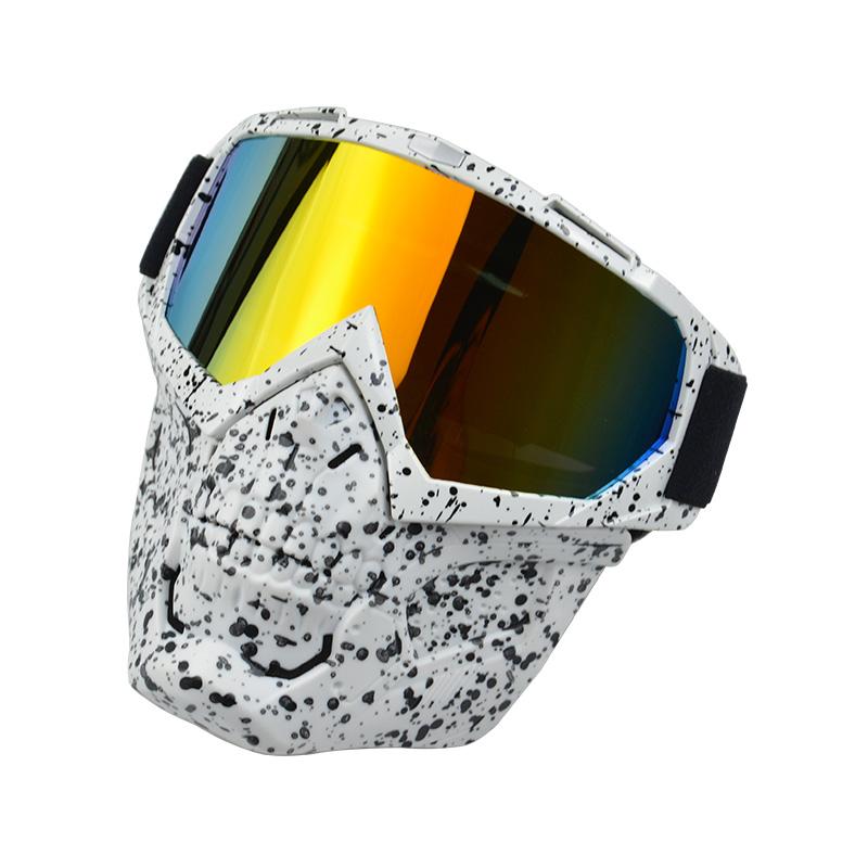 Anlorr Motorcycle Goggles Windproof Tactical Mask Dustproof Goggles With Face Protection Shield Mask