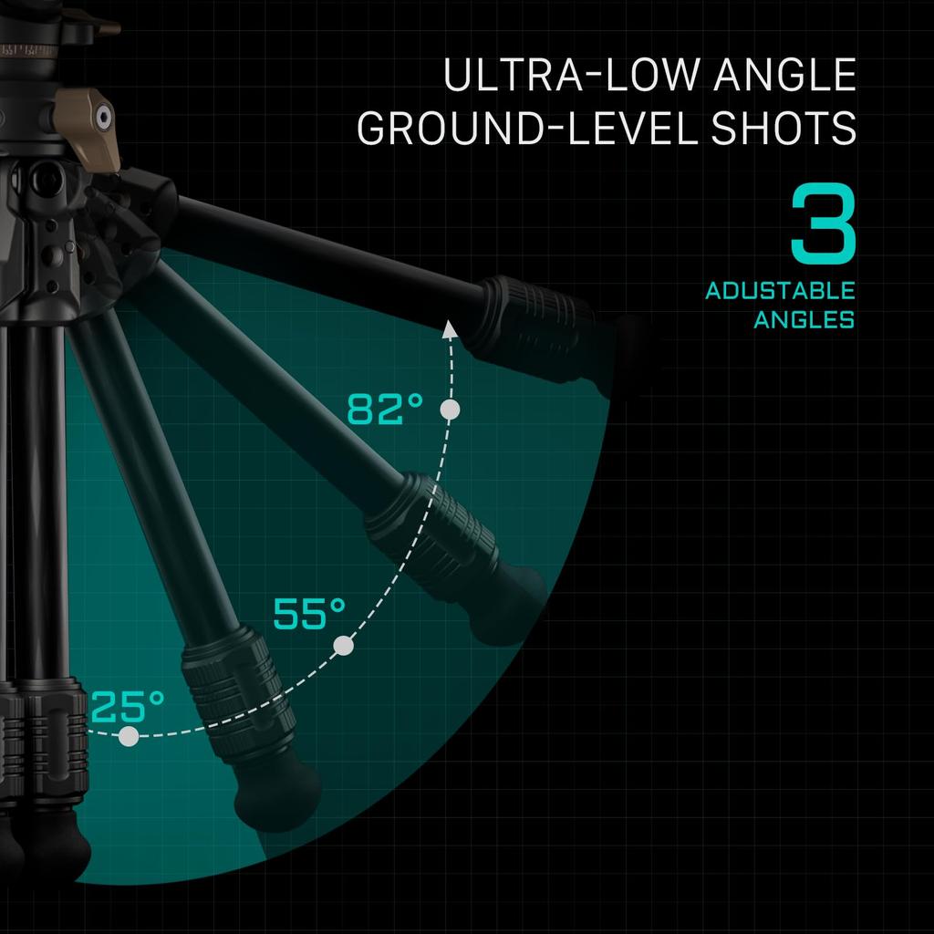 TILTA Tisch-Video-Fluidkopf, 1-stufiges Stativbein aus Kohlefaser, Space Gray (3 kg) TT-VT03-FB-SG