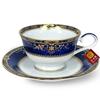 Neue königsblaue Tasse und Untertasse für Tee und hergestellt in Japan 120cc Weißes Porzellan [Tasse Kaffee]