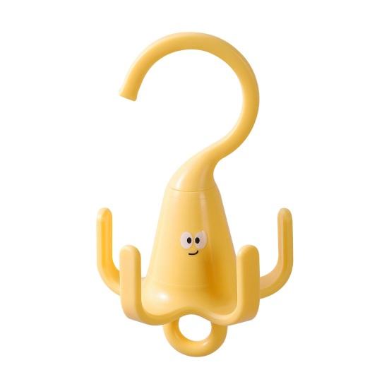 Swivel Hook 360-Degree Rotating Multi-Claw Hanging Organizer Stacking Design Hats Bags Belts Hanger Home Decor жёлтый