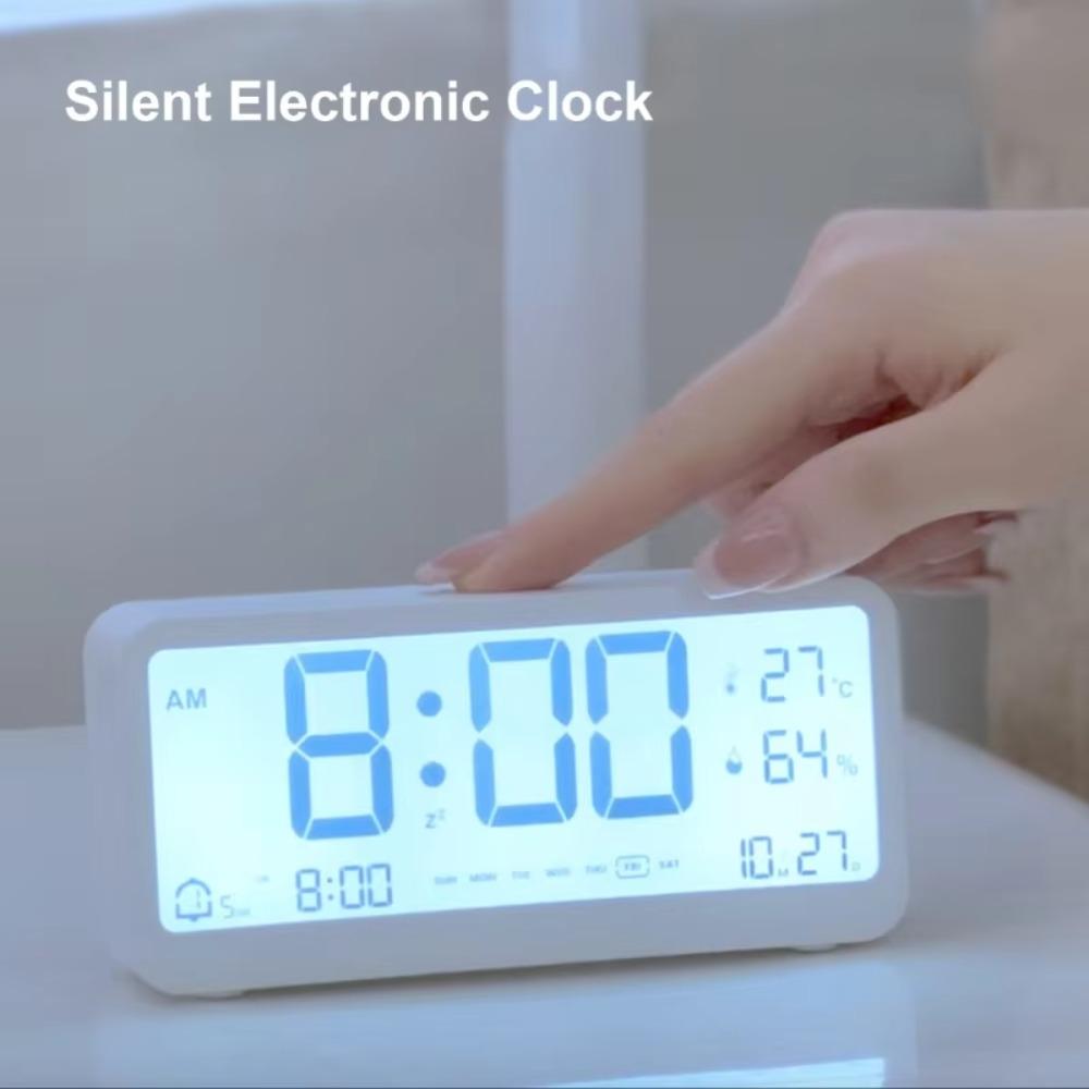 LED Large Screen Electronic Digital Alarm Clock Intelligent Student Alarm Clock  Bedroom