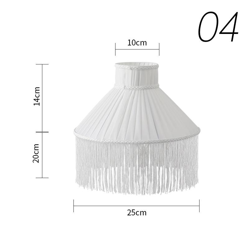 Modern Minimalist Fabric Tassel Lamp Cover Dining Living Room Bedroom Table Lamp Shade Chandelier Floor Lamp Wall Lampshade E27