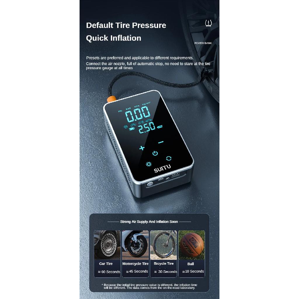 Car Jump Starter with Air Compressor 4 in 1 Portable Flashlight Starting Device Power Bank Battery Automotive Booster start