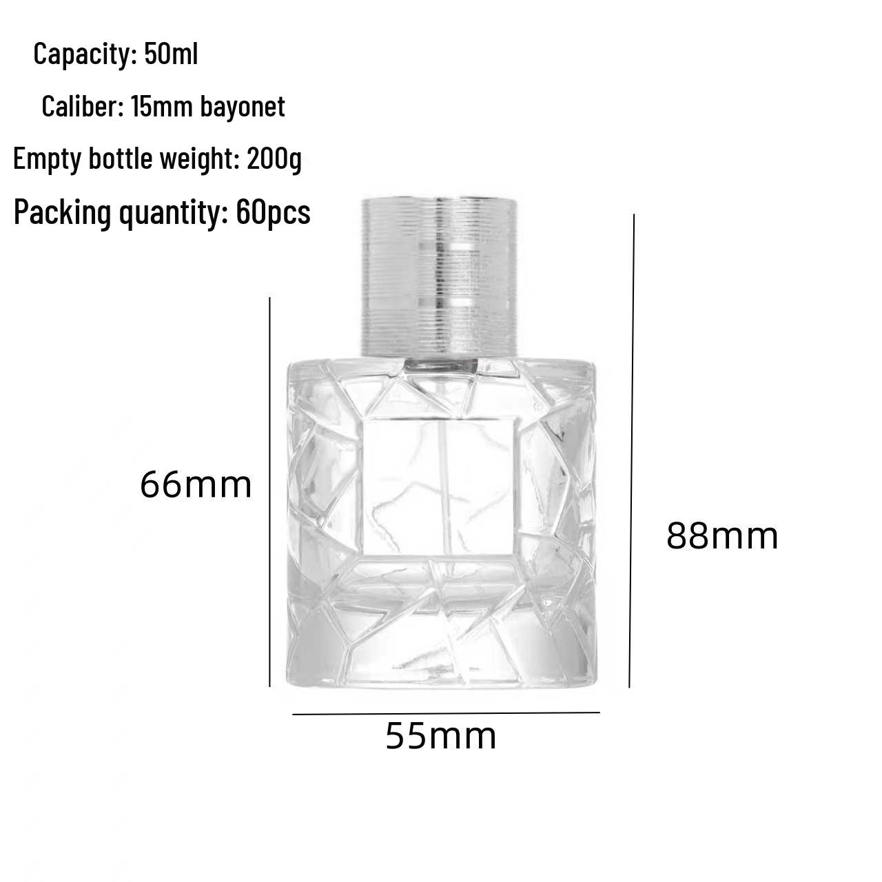 100 ml Glass Perfume Spray Bottle with Bayonet Closure and Plastic Cap