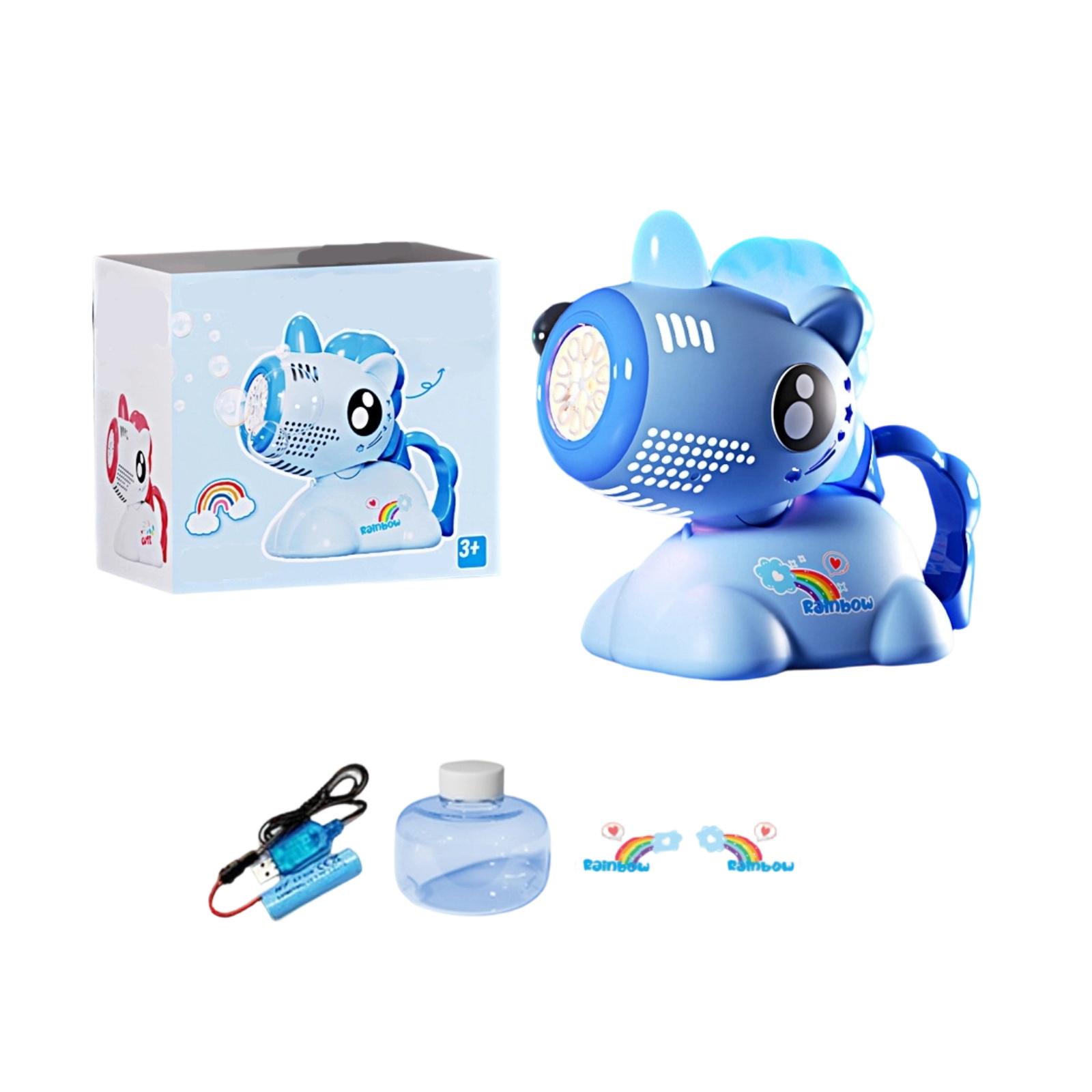 Bubble Machine Fully Automatic Bubble Blowing Children s Toy Electric Handheld Leak Proof Bubble 100ml синий