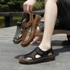 Leather Fashion Walking Shoes Men Luxury Brand Breathable Luxury Sandals All-match Mens Outdoor Loafers New Beach Men's Sandals