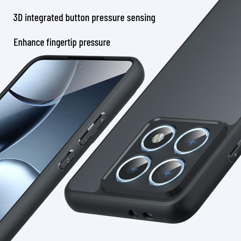 Xiaomi 14TPro Case: Skin-Feel, Frosted, Airbag Drop-Proof, Qi Armor, Compatible with Poco F7U.