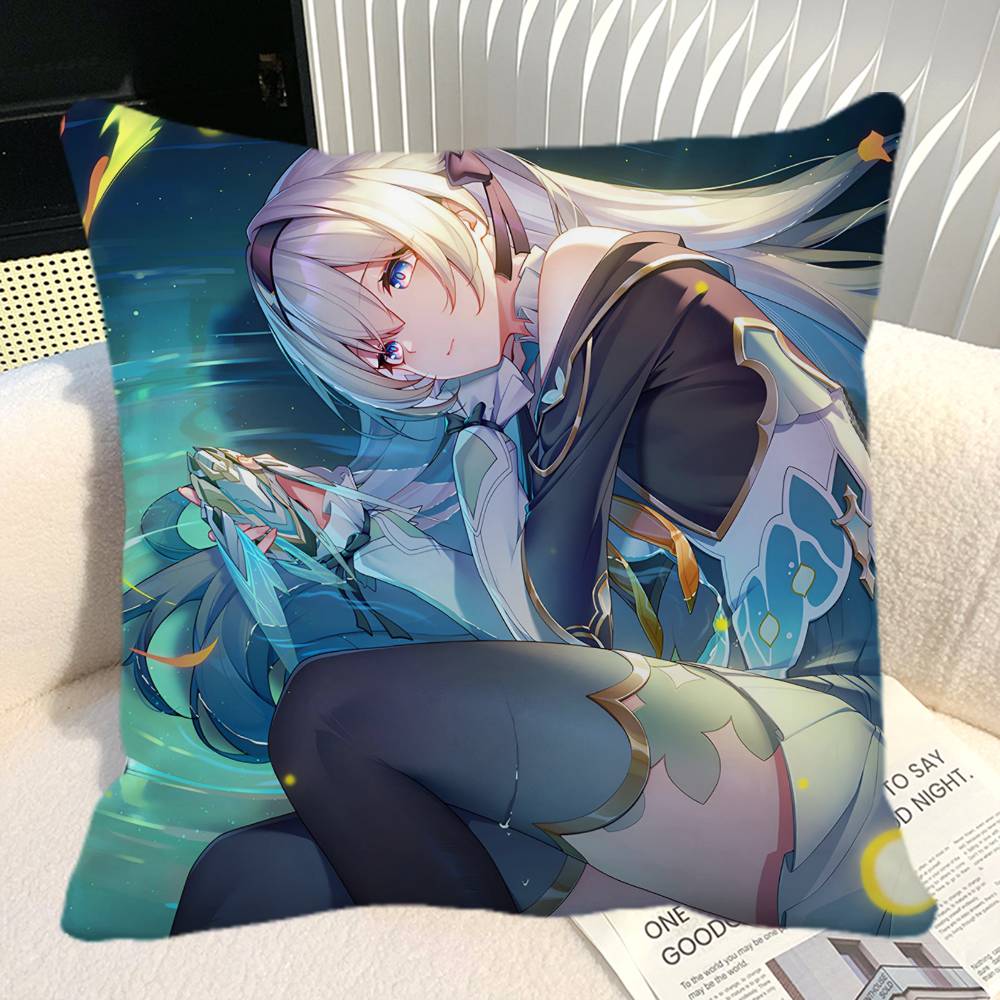 Game Honkai Star Rail Firefly Pillow Case Square Pillow Bedroom Sofa Leisure Comfort Cushion Car Home Decoration