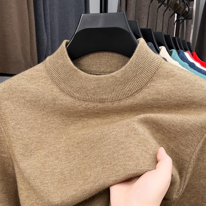 

Men s Half-High Neck Sweater: Trendy Autumn/Winter Korean-Style Knitwear, Warm Outerwear for Men 3XL