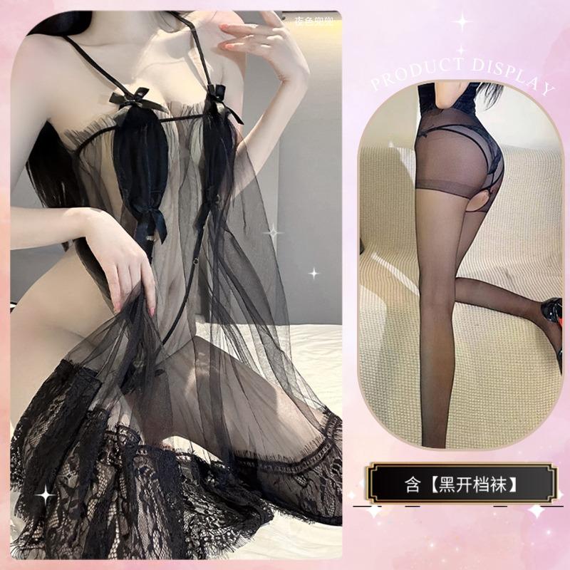 Costum război între sexe dantelă transparentă jartieră sexy pijamale de pat pasiune tentație set rochie de noapte liber