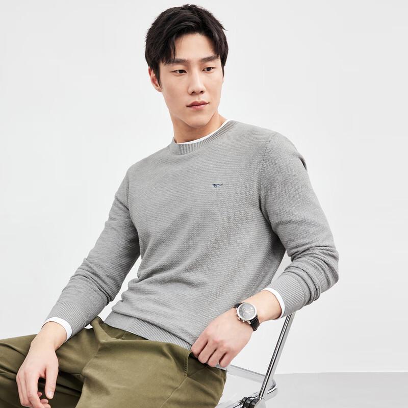 SEPTWOLVES Men's Jacquard Crewneck Knit Sweater