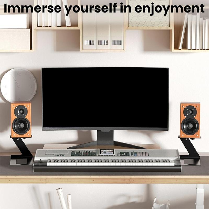 Desktop Speaker Stand with Vibration Absorption Pads Bookshelf Speaker Stand Support 22lbs Studio Monitors Holder