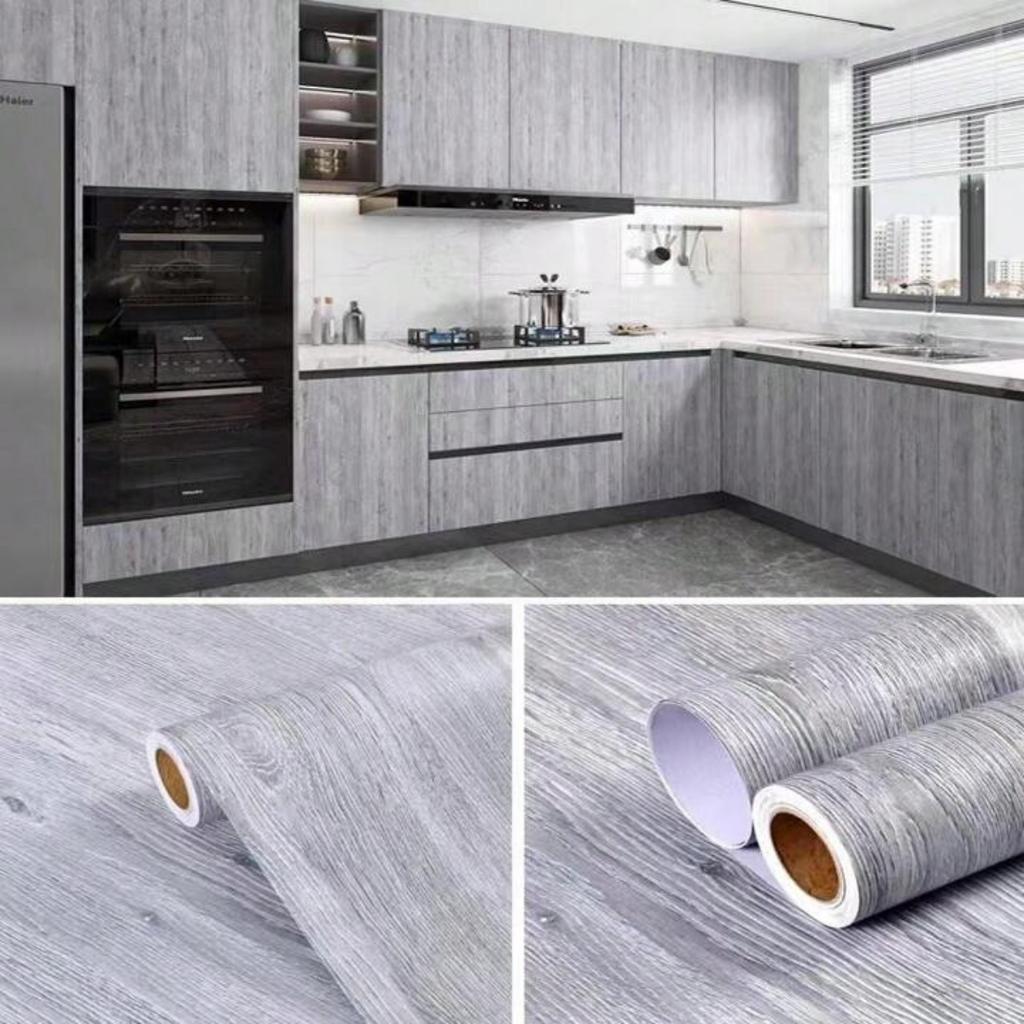 90 Width Wood Grain Door Stickers for Wardrobe Cupboard Table Closet Furniture Waterproof PVC Self Adhesive Wallpaper Home Decor