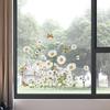 Spring Summer Flowers Window Clings Butterfly Wildflowers Window Decal Double-Side Floral Static
