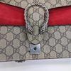 [Pre-Owned] Dionysus Chain Tiger Head Buckle Logo Canvas And Leather Shoulder Bag Small - Fair #ECDMLU