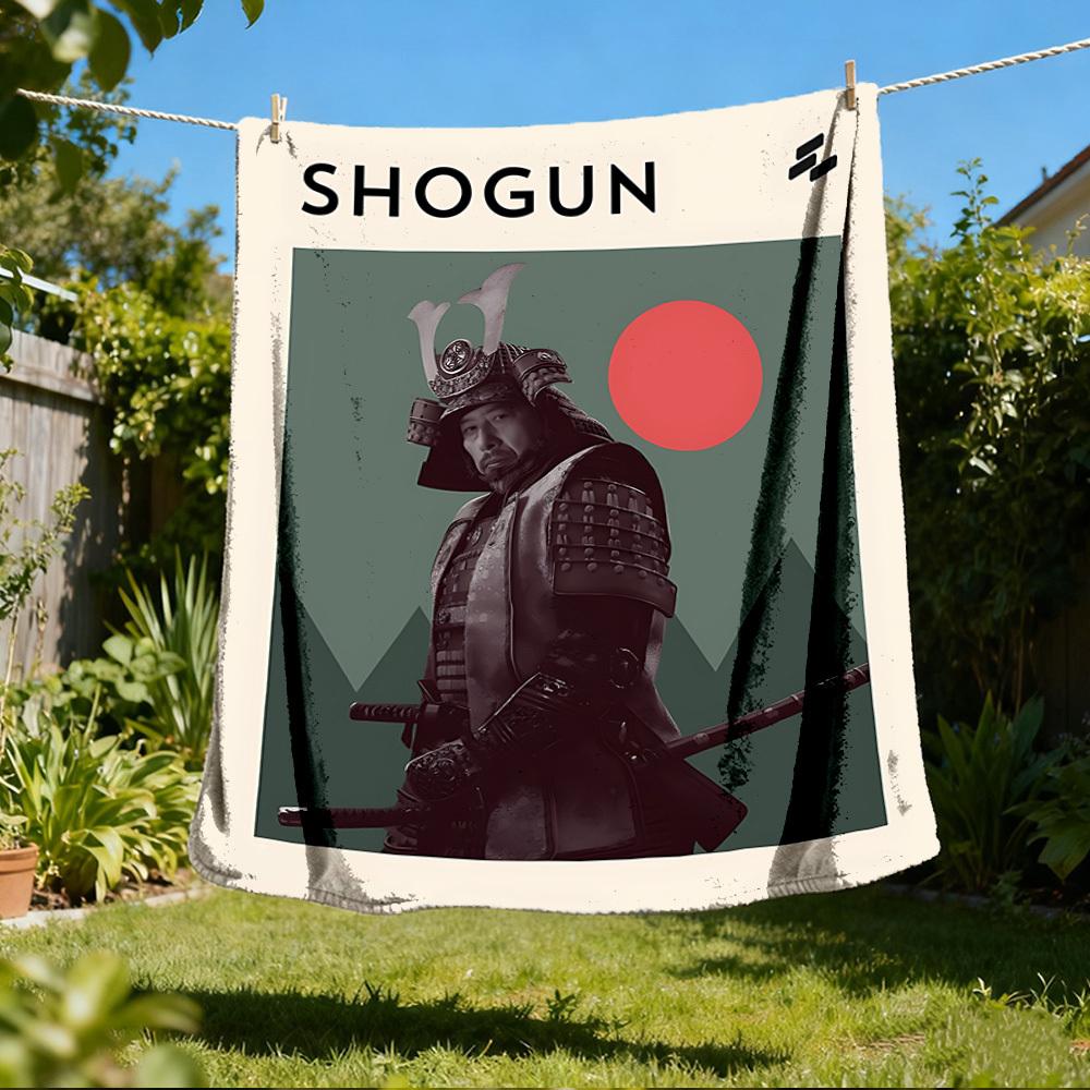 1pc Shogun Outdoor Personalized Flannel Blanket, Soft, Lightweight Personalized Flannel Blanket, Digital Printing, 80x120cm