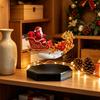 Innovative saisonale Heimdekoration Schwebender Weihnachtsmannschlitten, Fliegender Schlitten Magnetische Levitation Weihnachtsdekorationen, Festliches Schreibtisch-Klaus Tischplatten-Ornament