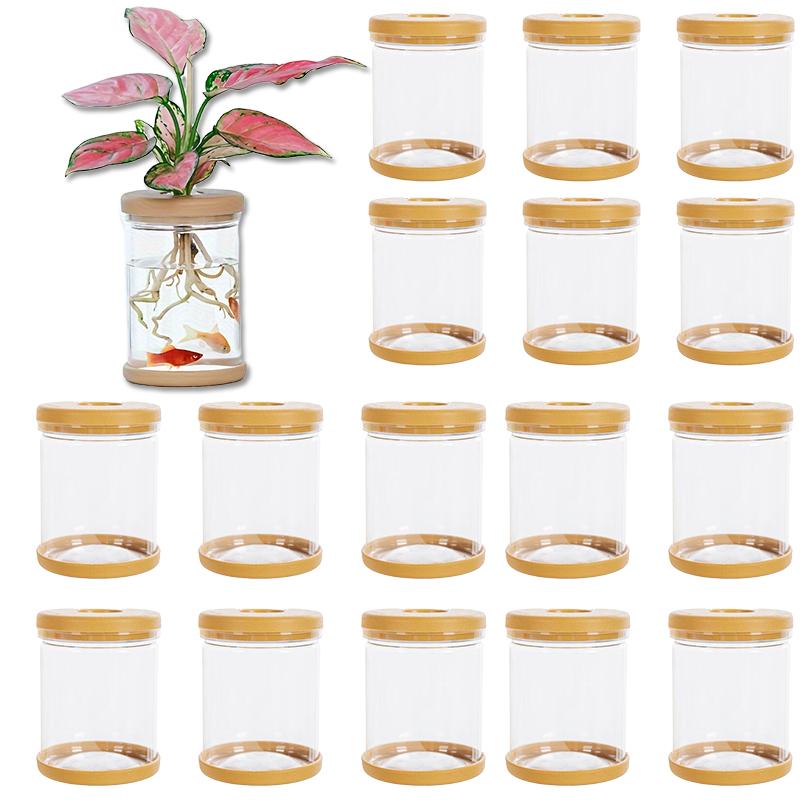 Transparent Imitation Glass Small Flowerpot,planting Potted Plants,resin Flowerpot for Green Plants,office,hotel,home Decoration